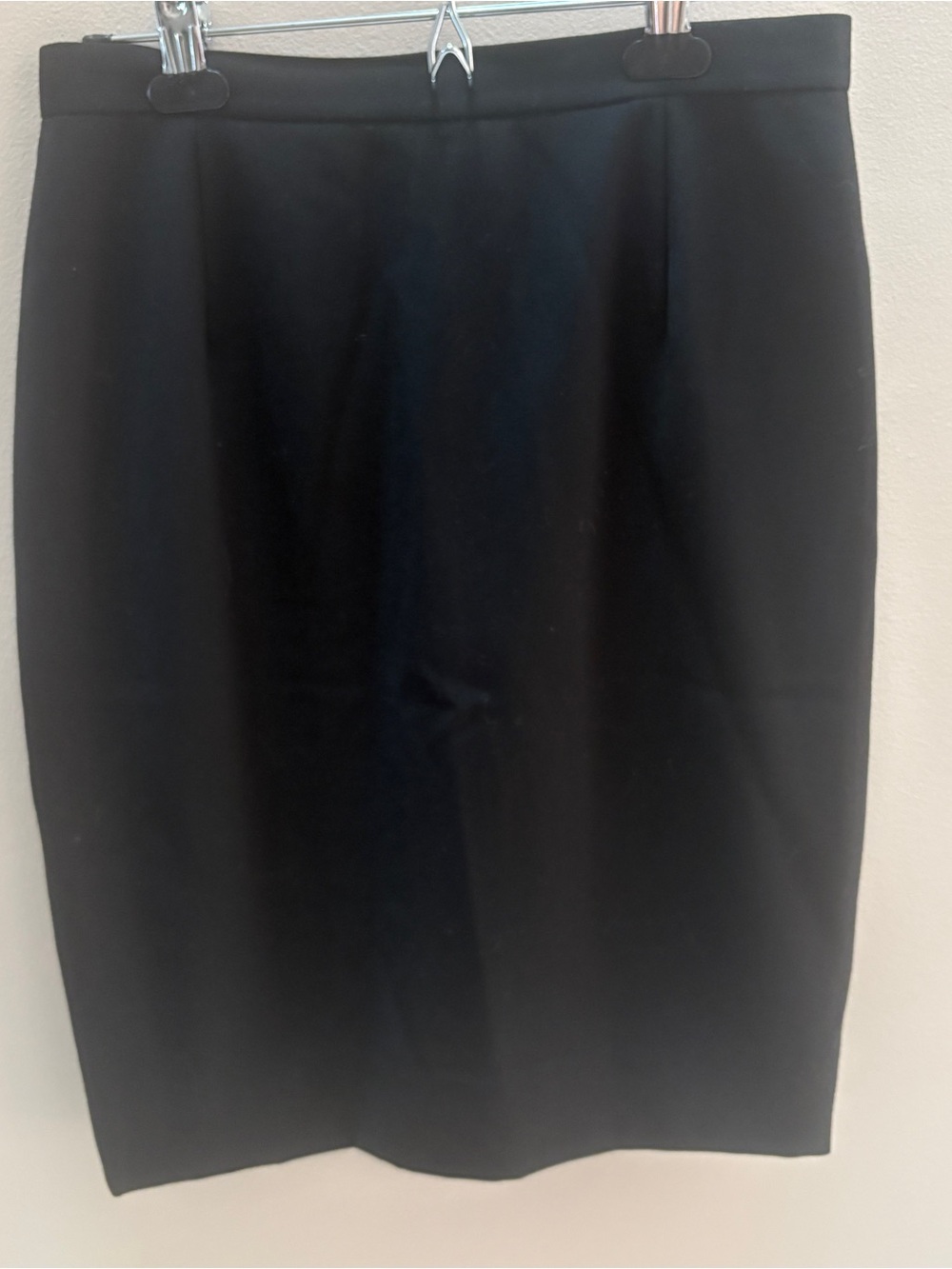 Vintage Moschino Cheap and Chic Black 100% Virgin Wool Pencil Skirt Size Small